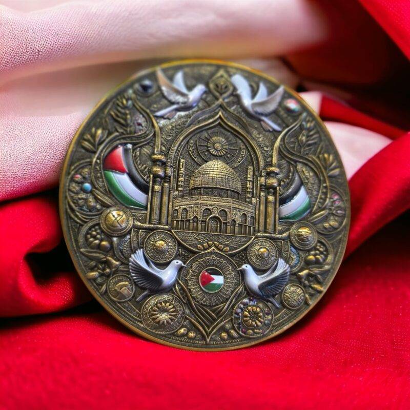 Palestine Dove Peace - Antique Challenge Medal - Image 2