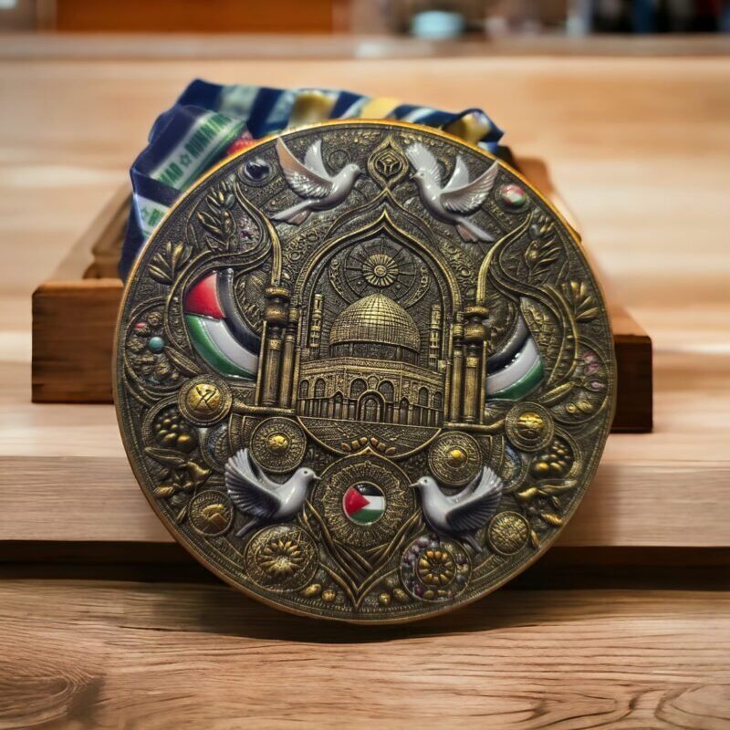 Palestine Dove Peace - Antique Challenge Medal - Image 4