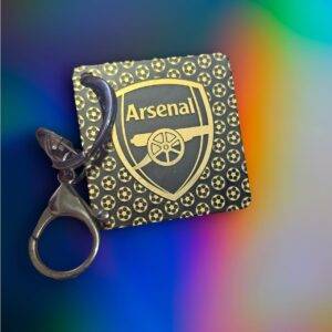 Engraved Football Club Emblem Square Keyring