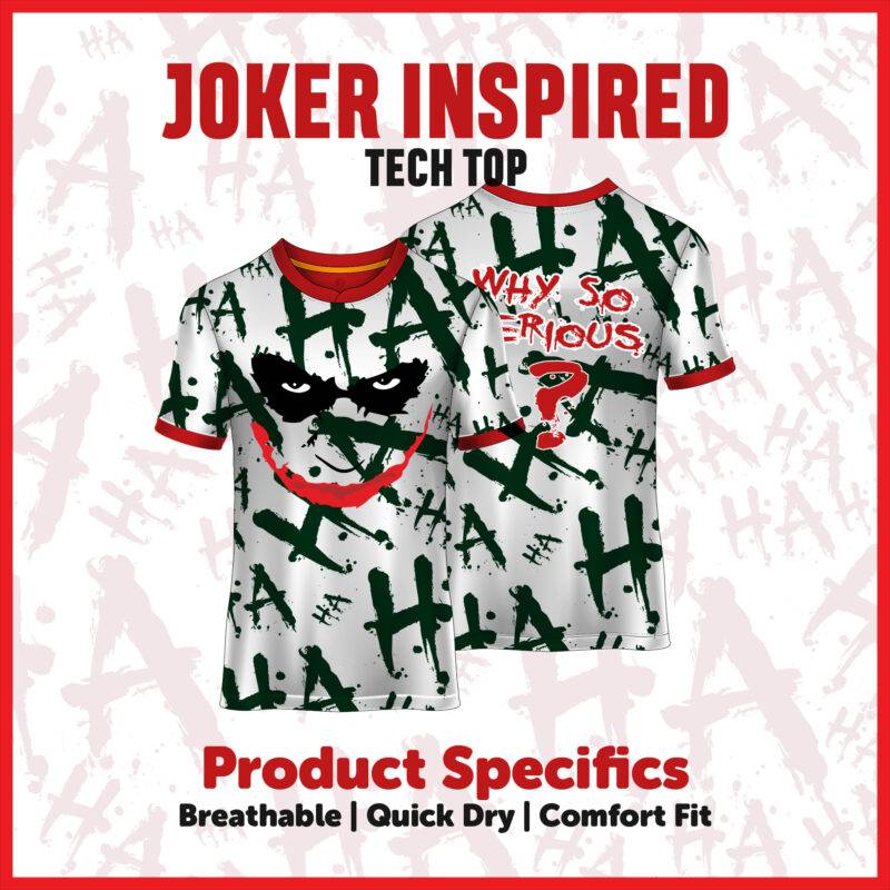 Graphic Tee with Villain-Inspired Design and Slogan in Red and Black