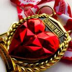 Reflective Red Heart Medal for Runners - 'Running Mad'