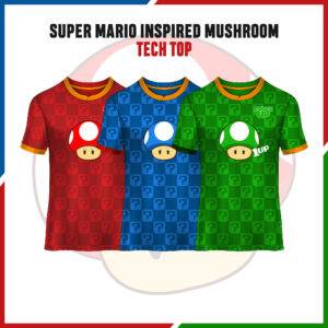 Exclusive Mario-Inspired Tech Top for Runners in Red, Blue, and Green