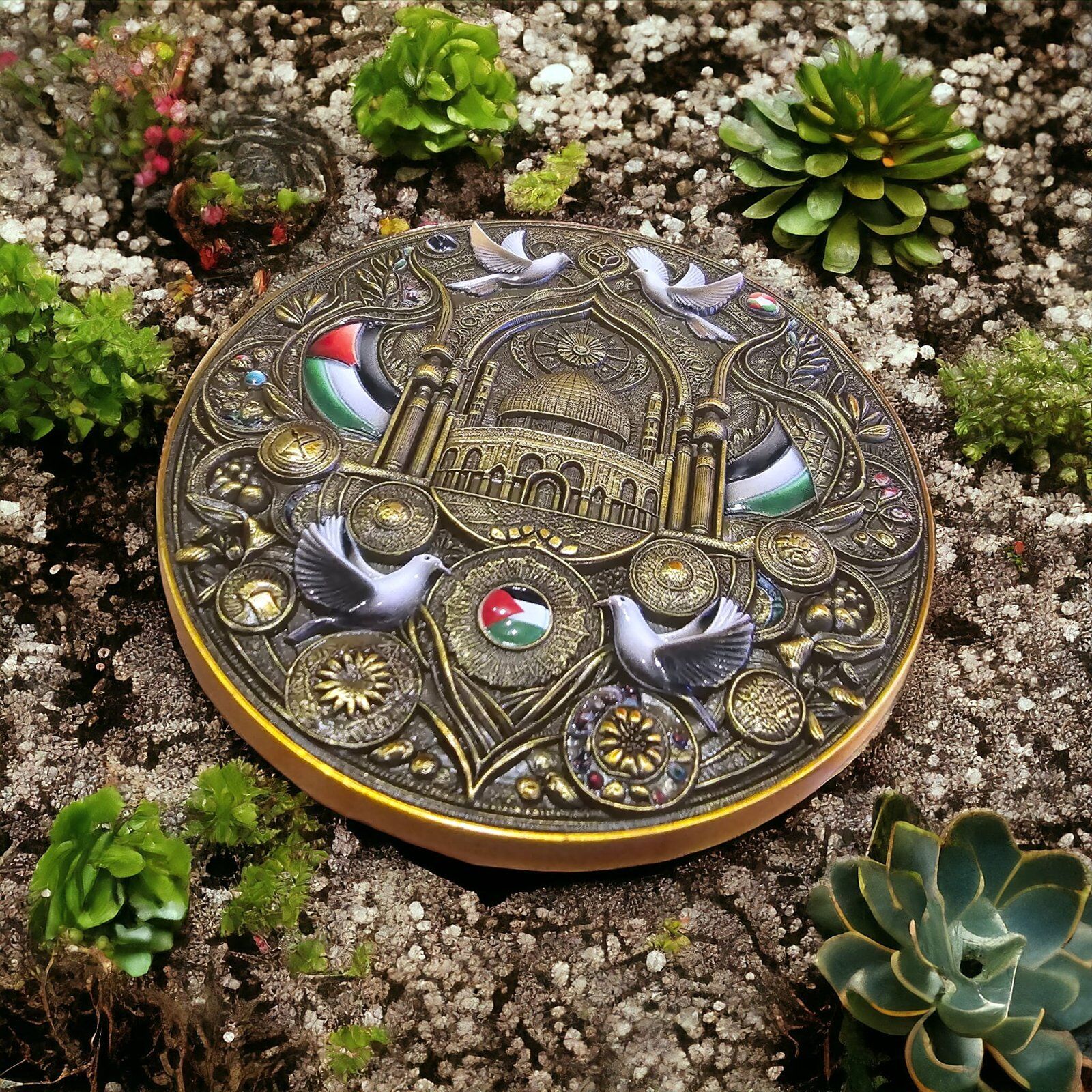 Palestine Dove Peace - Antique Challenge Medal - Image 5