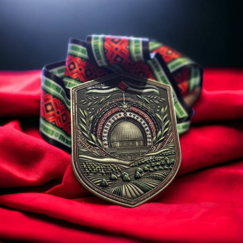 Palestinian Commemorative Medal - Cultural Landmark Collectible - Image 2